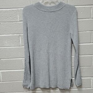 Talbots Gray Ribbed Knit Sweater